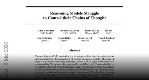 NYU and OpenAI Study Reveals Limitations in Chain-of-Thought Control for AI Models