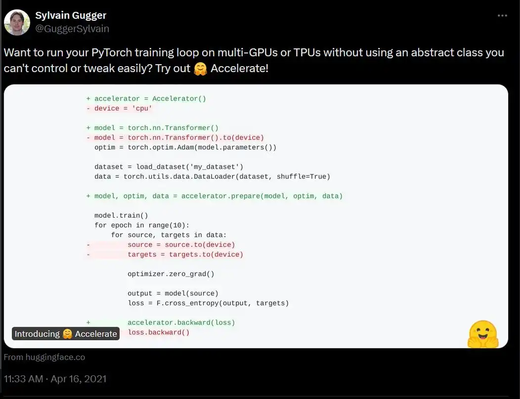 Hugging Face Releases Accelerate 1.0.0: Major Update for Large-Scale PyTorch Training