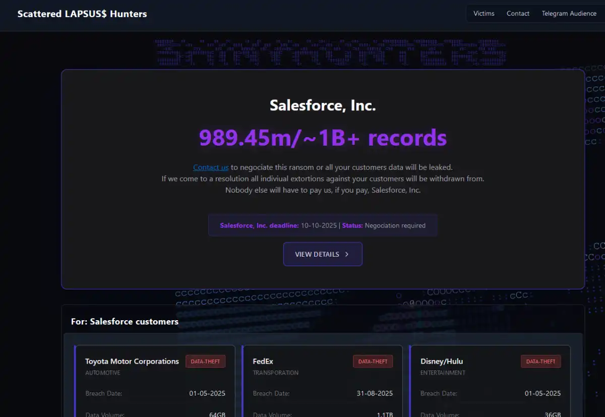 ShinyHunters Launches Data Leak Site, Threatens Fortune 500 Firms